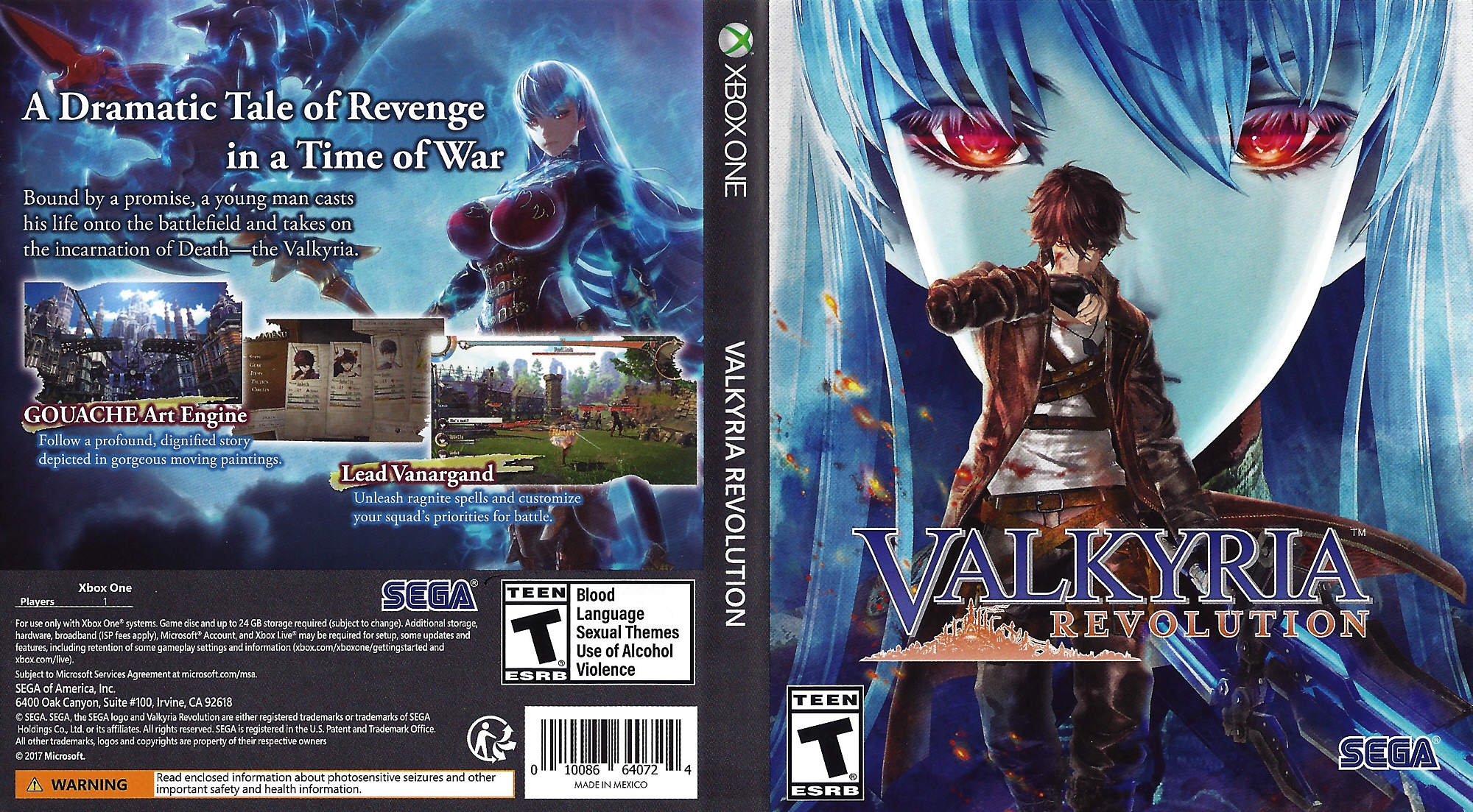 Valkyria Revolution :: Box Art Sega / Shin Force Systems Microsoft Xbox One.