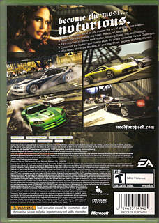 Need For Speed: MW (USA) | back cover